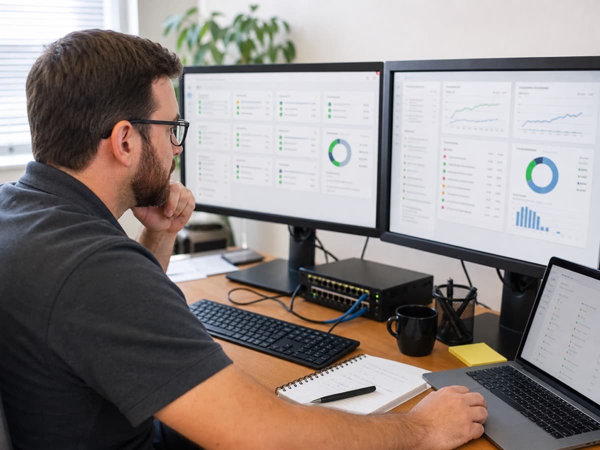 Managed IT Services in Edmonton — managed IT monitoring and maintenance dashboard.
