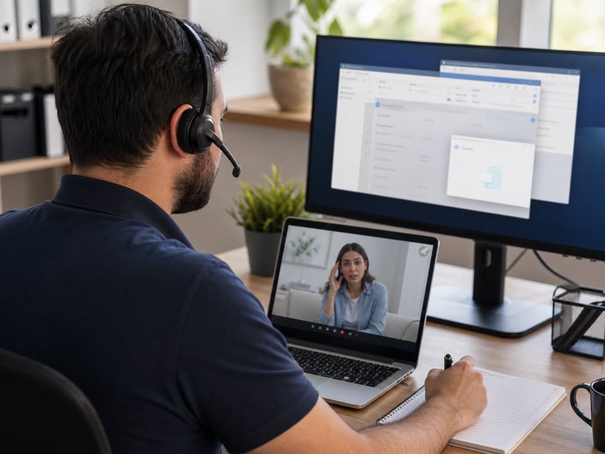 Remote IT Support in Edmonton — secure remote screen-share support session.