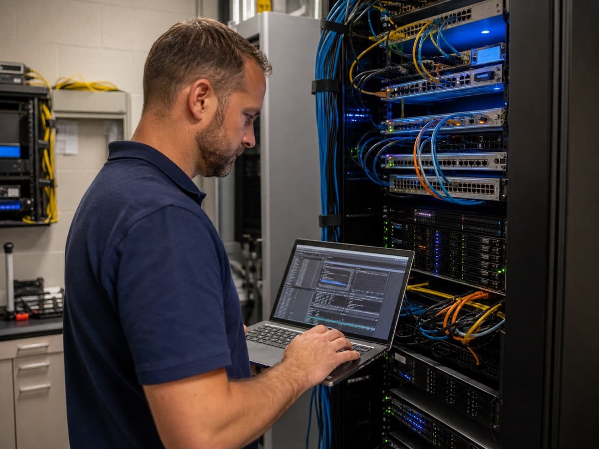 Server Management in Edmonton — small business server rack maintenance.