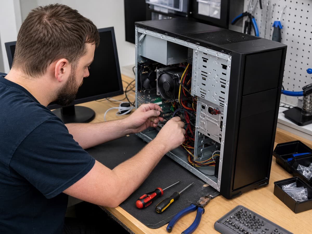 Computer Repair Edmonton Desktop Computer Repair in Edmonton — desktop computer tower repair and tune-up work.